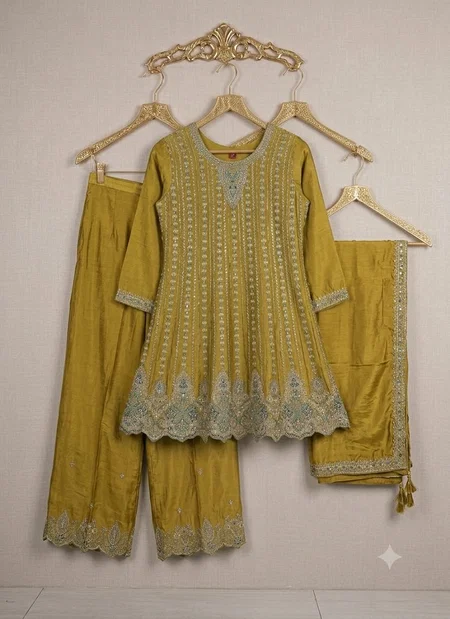Zorista 11045 A To D Chinon Silk With Embrodery Work Redaymade Suits